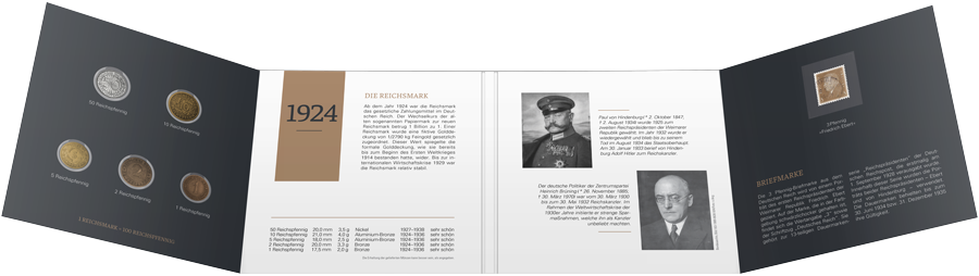 5er-Set Reichspfennige der Weimarer Republik