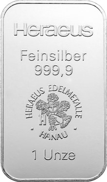 Der 1 oz Silberbarren der 