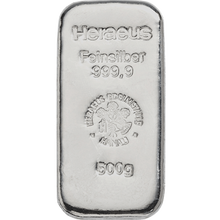 Der 500 g Silberbarren der 