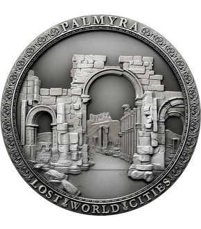 Niue 2021: 2 Unzen Silbermünze "Der letzte Blick auf Palmyra"