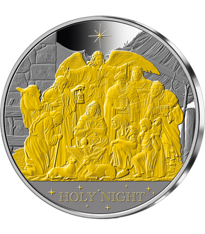 „Holy Night“ – die teilvergoldete 3-Unzen-Silbermünze zur Heiligen Nacht!