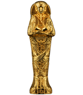 Monnaie 3D en argent pur & dorée à l'or pur « Le sarcophage de Toutânkhamon» 2022