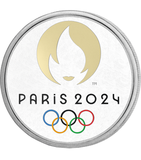 Offizielle Gedenkprägung „Emblem der Olympischen Spiele Paris 2024“