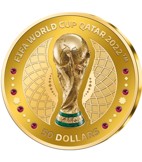 FIFA World Cup Qatar 2022™: 5-Unzen-Goldmünze „Offizielle Trophäe“!