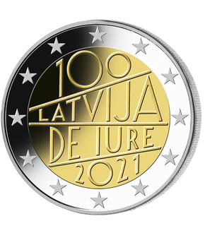 Lettland 2021: 2-Euro Gedenkmünze "100 Jahre Anerkennung von Lettland"