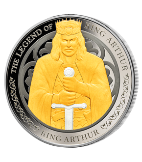Das offizielle 4er-Gedenkmünzen-Set „King Arthur“ aus 4 Unzen Feinsilber!