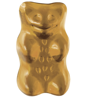 Vergoldete Silber-Gedenkmünze in Haribo Goldbären-Form