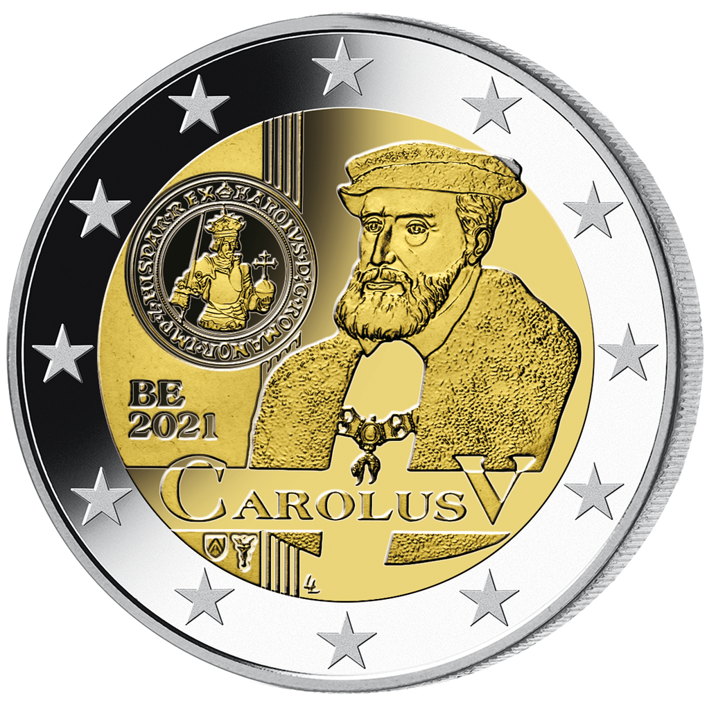 Belgien 2021: 2 Euro-Gedenkmünze "500 Jahre Karlsgulden"