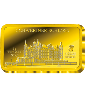 6er-Goldbarren-Satz „Die bekanntesten Burgen und Schlösser Deutschlands“