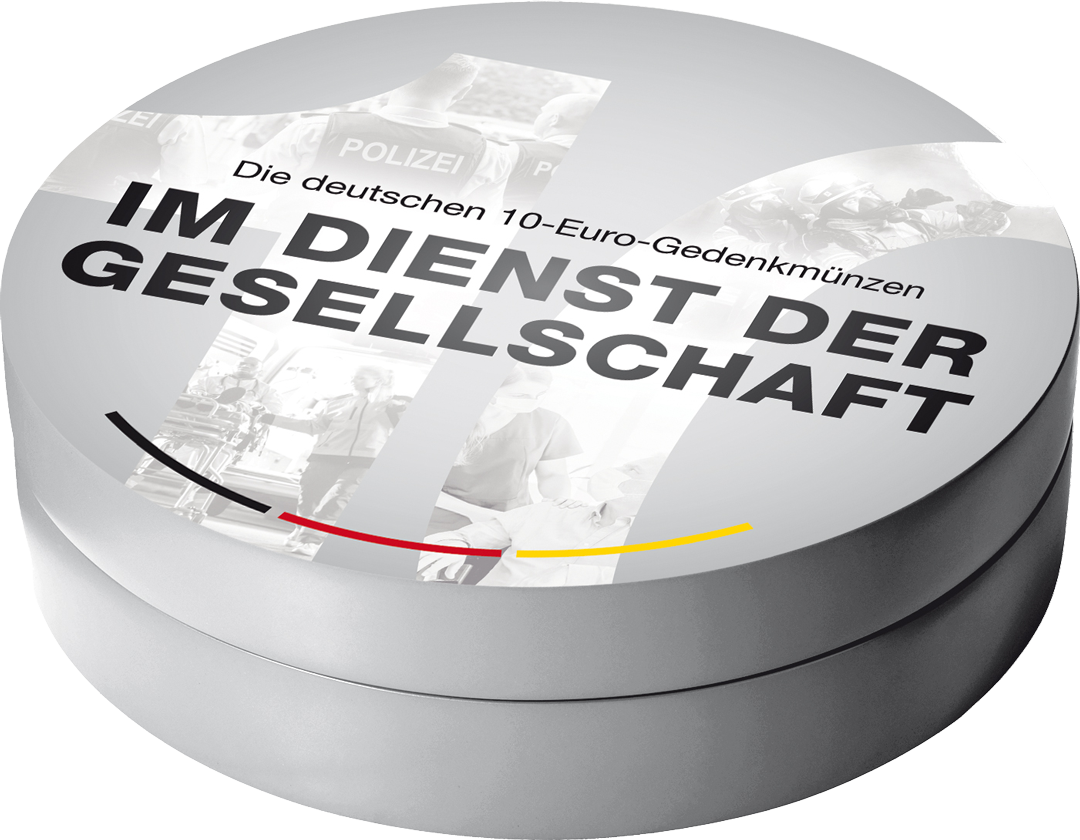 LED-Kassette für 5 x 10 Euro "Im Dienst der Gesellschaft" (ohne Münzen) 