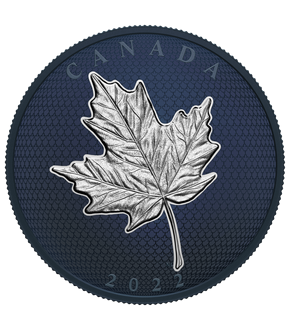 Kanada 2022: 5 Unzen Silber Maple Leaf mit Rhodium-Veredelung				