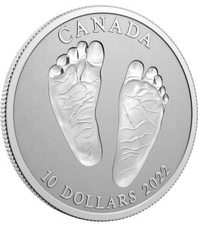 Kanada 2022: Silbermünze zur Geburt "Willkommen auf der Welt"