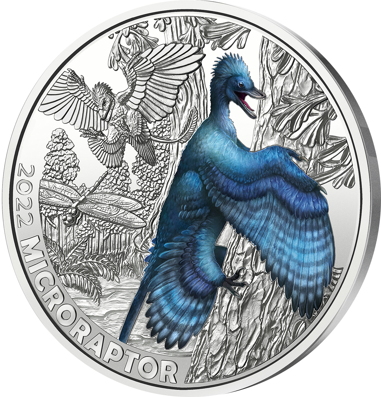 Österreich 2022: 3-Euro-Dino-Taler „Microraptor - Super Saurier"