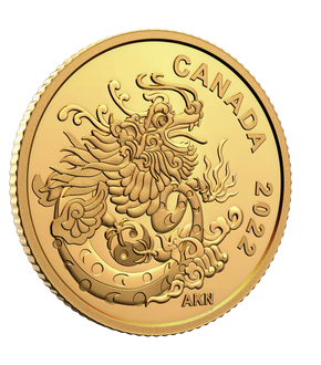 Monnaie en or le plus pur «Dragon de terre» Canada 2022