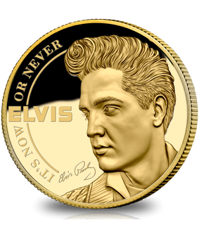 Elvis Presley 1/10 oz Goldmünze "It's Now Or Never"!