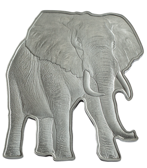 1 Unze Feinsilber Shape-Münze "Afrikanischer Elefant"!
