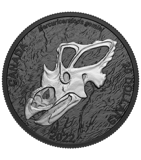 Kanada 2022: Silbermünze Dinosaurier "Mercuriceratops gemini"