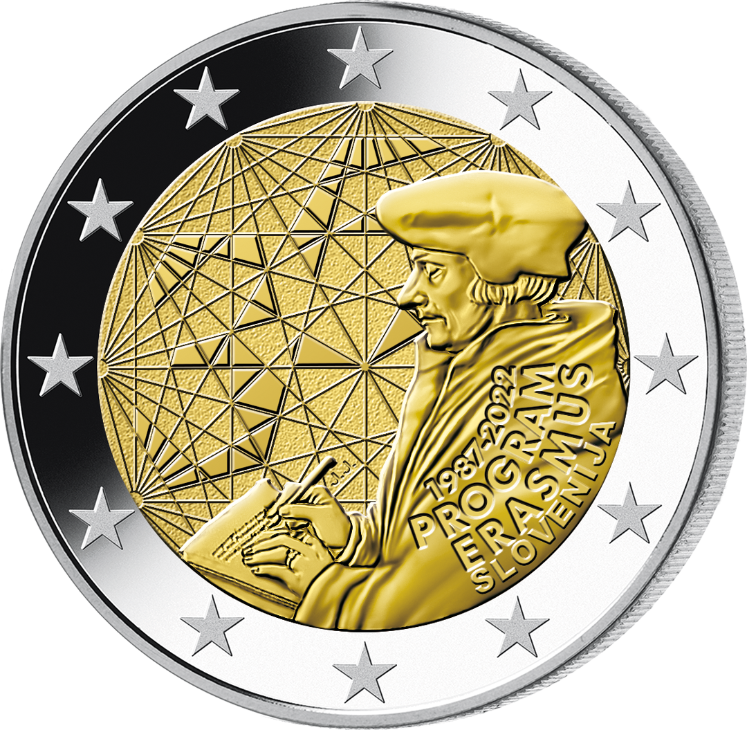Slowenien 2022: 2 Euro-Gedenkmünze "35 Jahre Erasmus-Programm"