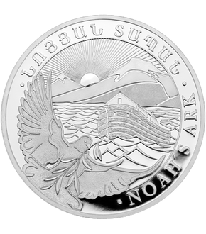 Monnaie d'1/2 once d'argent pur «Arche de Noé» Arménie 2022