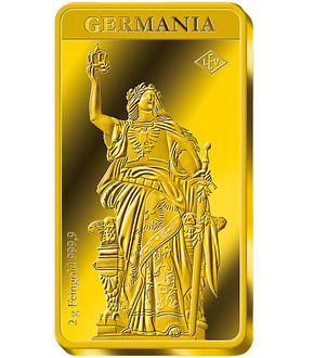Premium-Goldbarren „Germania“ aus reinstem Feingold in <br> 2, 5 und 10 g!
