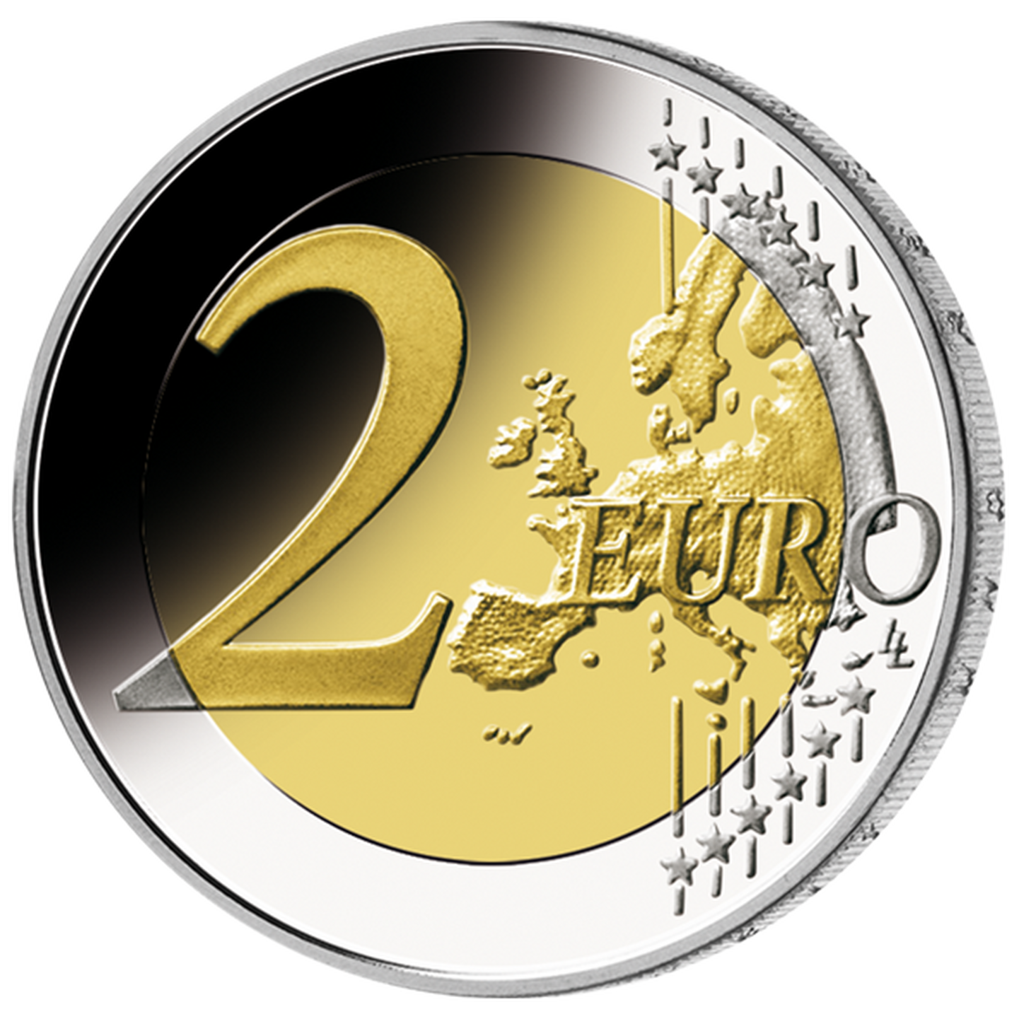 Die gemeinsame Rückseite der 2-Euro-Münzen