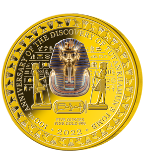 Die gigantische 5-Unzen-Feingold-Münze zu Ehren von „Tutanchamun“!