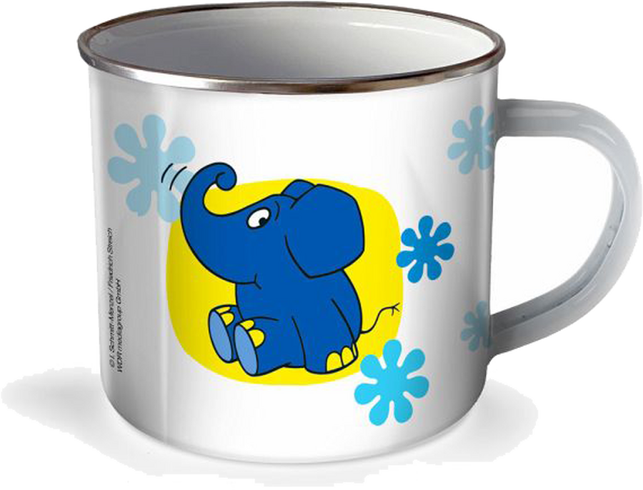 Der Emaille-Becher "Der Elefant"