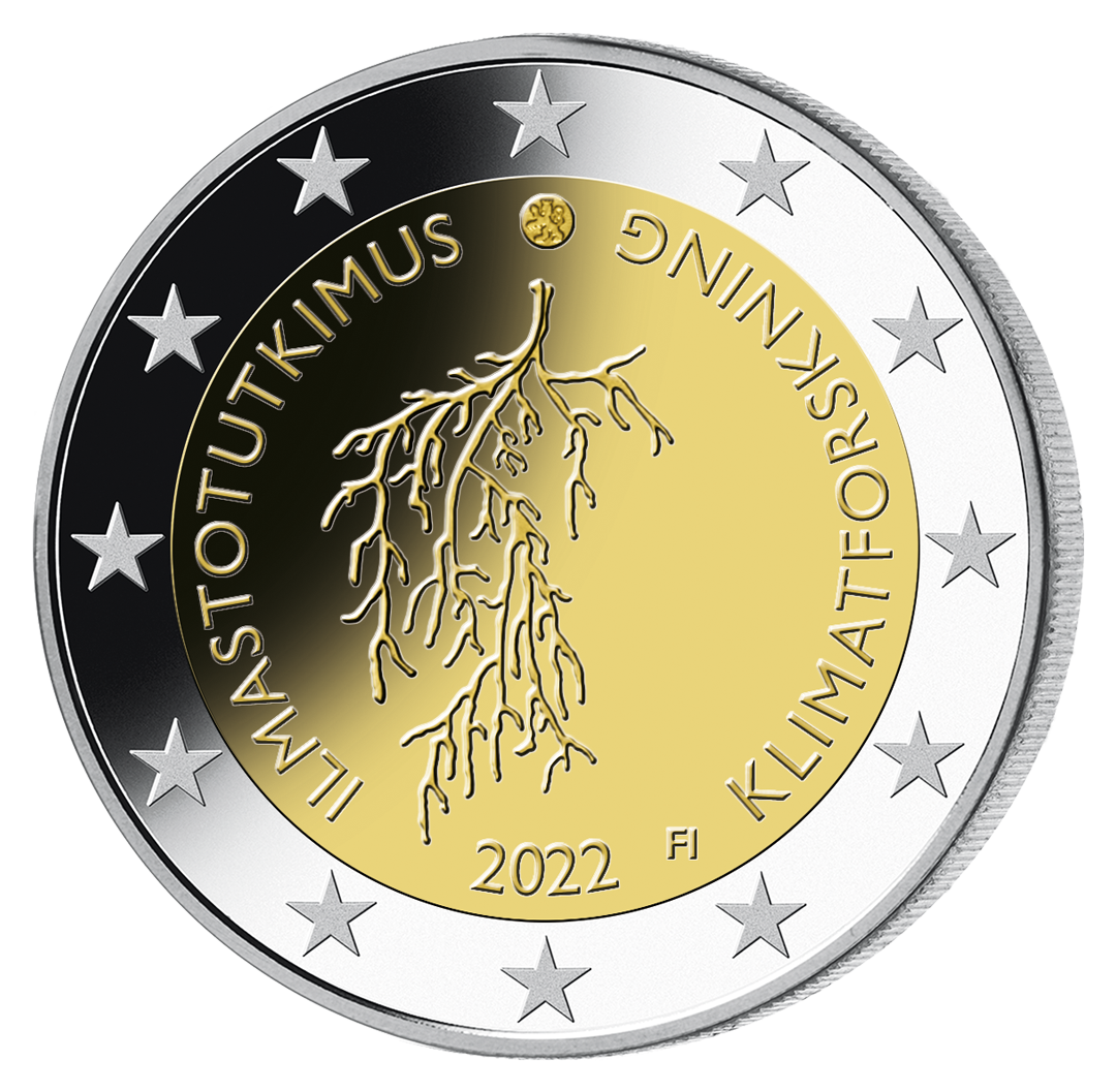 Finnland 2022: 2 Euro Gedenkmünze "Klima-Forschung"