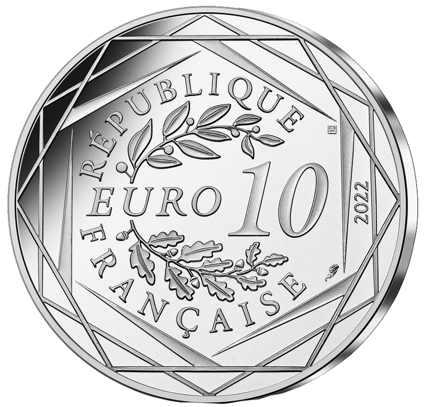 Die gemeinsame Rückseite der offiziellen 10-Euro-Silber-Gedenkmünzen der Edition „Die Wappen von Hogwarts™“