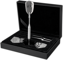 Das originelle 3er-Set 3D-Dartpfeile aus reinstem Feinsilber in schmückendem Geschenk-Etui