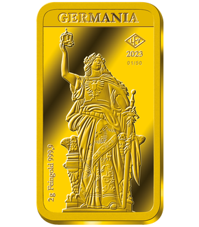Premium-Goldbarren-Satz „Germania“ 2023 aus reinstem Feingold in 2, 5 und 10g!