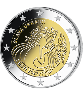 Estland 2022: 2 Euro-Gedenkmünze "Slava Ukraini"
