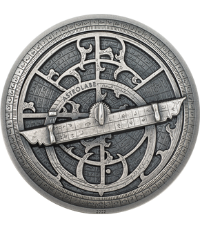 Faszinierende Gedenkmünze "Astrolabium" aus 2 Unzen reinstem Silber!