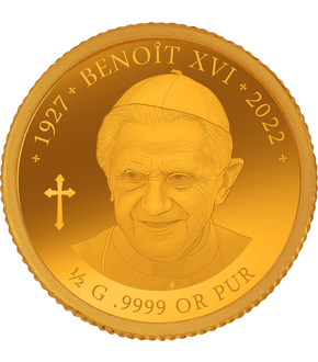 Filigrane Goldmünze „Benedikt XVI.“ – 0,5 Gramm Feingold (999,9/1000)!