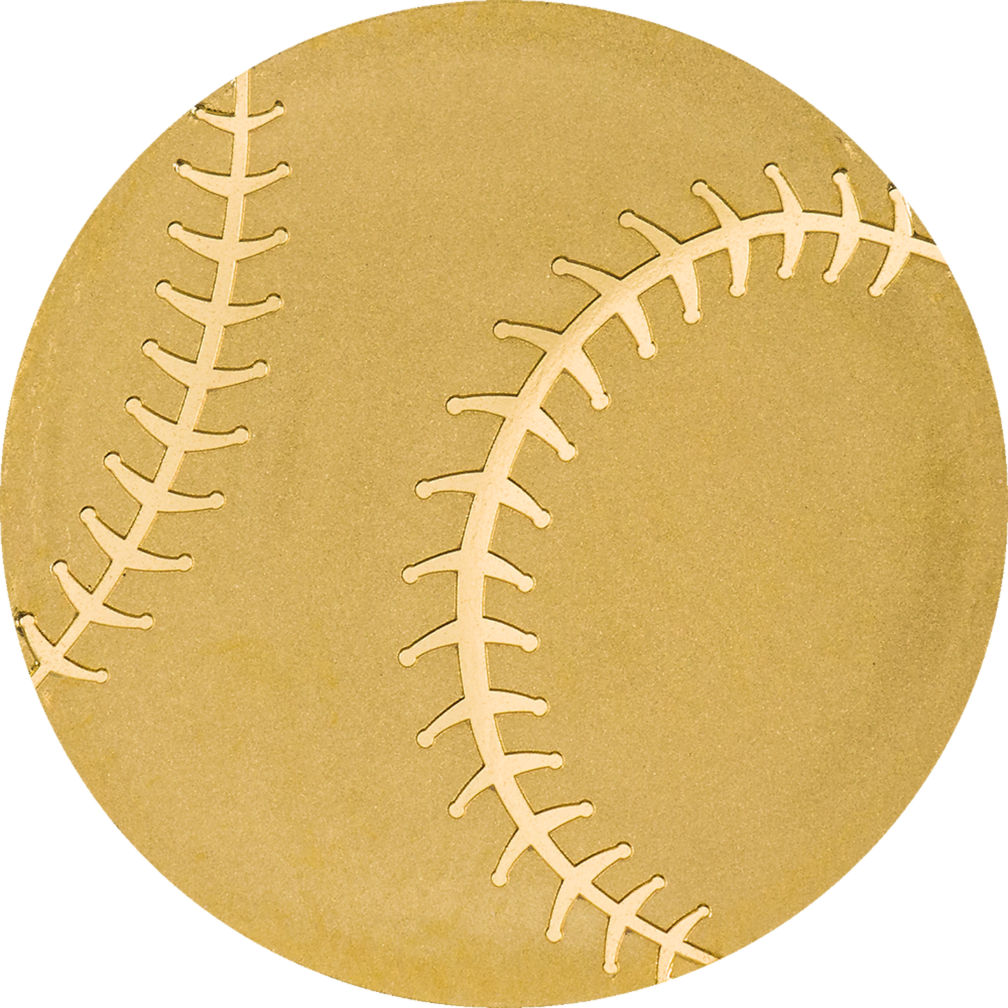 Die Vorderseite der begehrten Baseball-Goldmünze