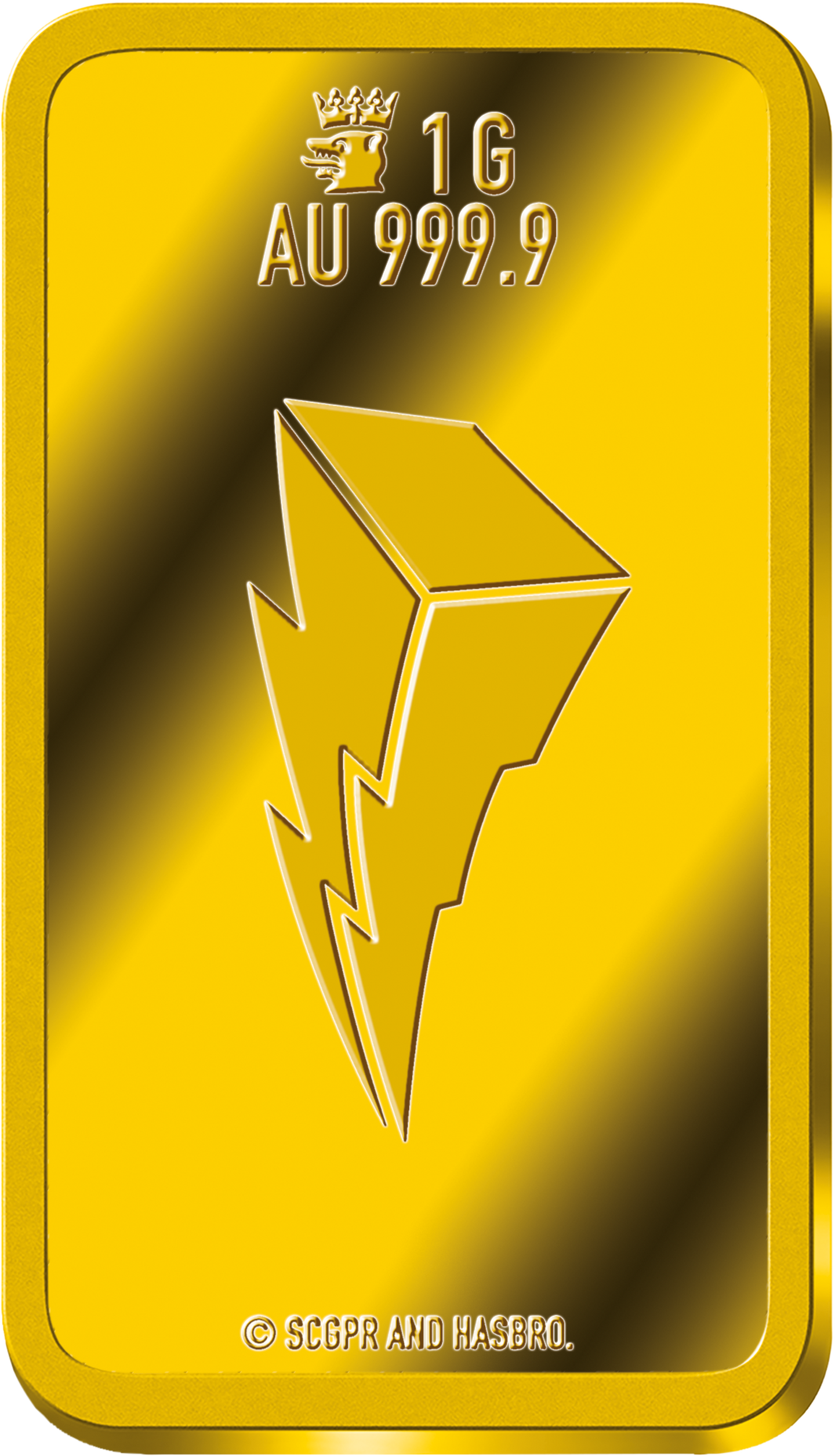 Die Rückseite des offiziellen Gold-Gedenkbarrens 