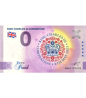 0-Pfund-Banknote "Krönung von Charles III."