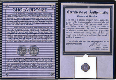 1.000 Jahre alte Münze der indischen Chola-Dynastie