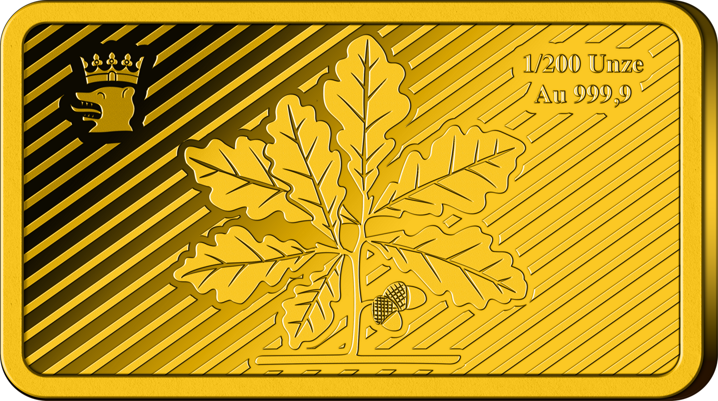 Die gemeinsame Rückseite der Feingoldbarren