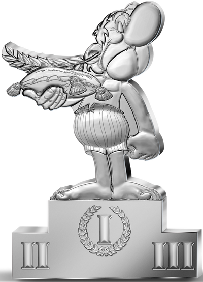 Frankreichs 10 Euro-Shape-Silbermünze "Asterix bei den Olympischen Spielen"