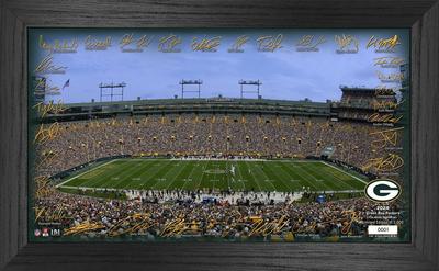 NFL-Sammelrahmen-Edition Spielfeld mit Unterschriften 