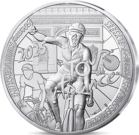 Tour-de-France-Silbermünze-Vorderseite