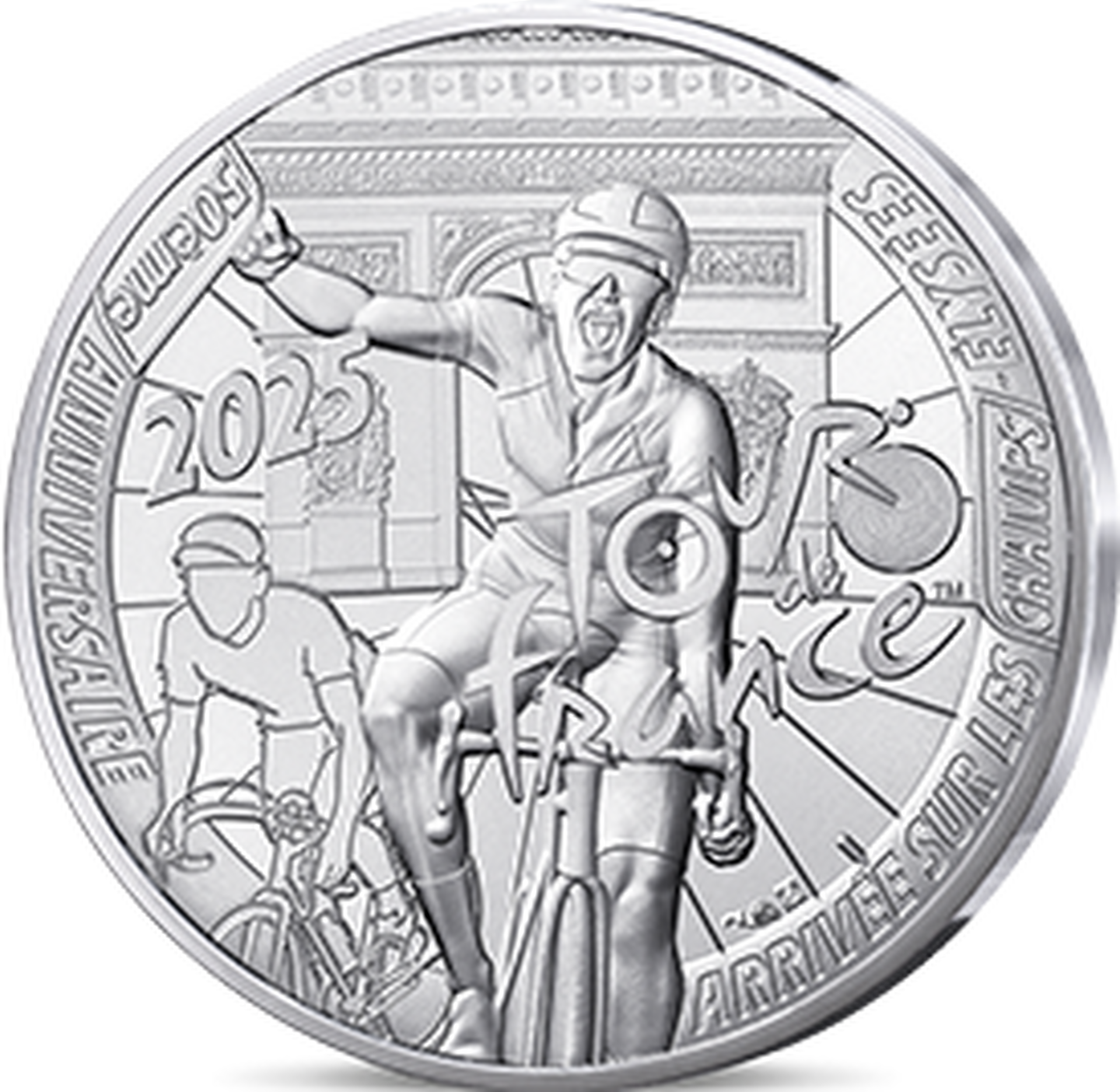 Tour-de-France-Silbermünze-Vorderseite