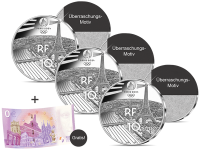 Frankreich: 3er-Silber-Euro Überraschungs-Set
