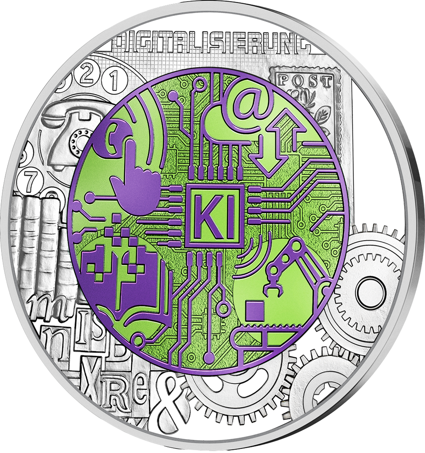 25 Euro Silber Niobmünze Rückseite