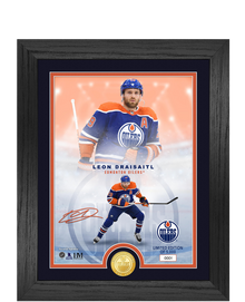 Die offizielle Prägung des deutschen NHL-Stars "Leon Draisaitl" im edlen Rahmen