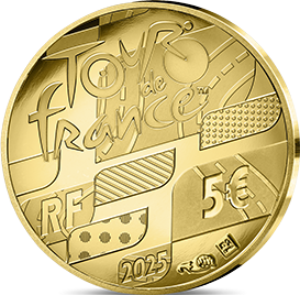 Goldmünze-Etappenkarte-Tour de France-Rückseite