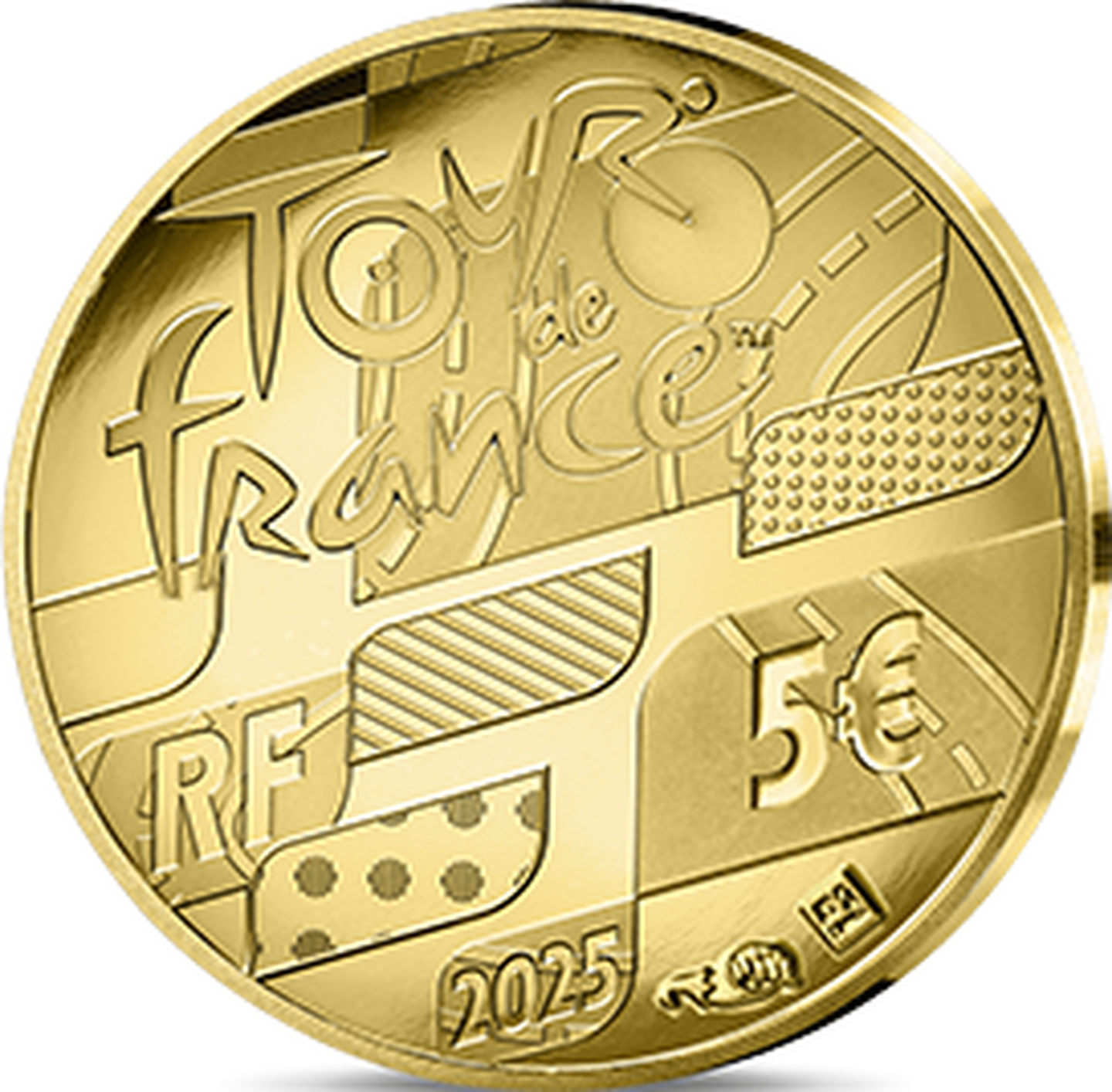 Goldmünze-Etappenkarte-Tour de France-Rückseite