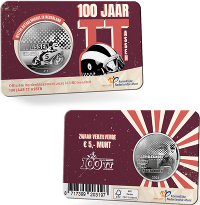 5-Euro-Gedenkmünze „100 Jahre Motorsport-Rennstrecke TT Assen“