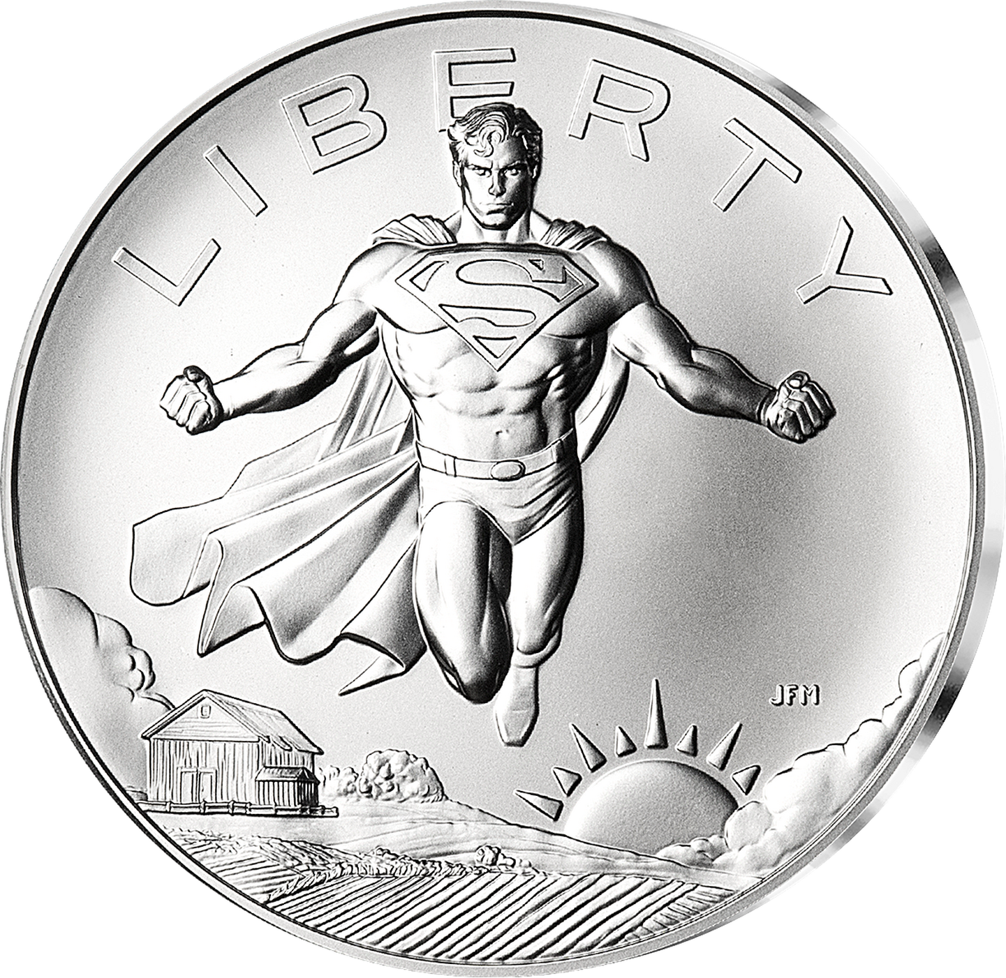 Die Vorderseite der 1-Unzen-Silberprägung-Superman™